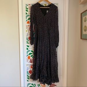 Maje Revana Burnout Velvet Dress